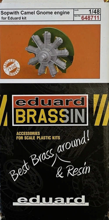 Eduard 648711 BRASSIN Sopwith Camel Gnome engine PRINT (EDU 1/48