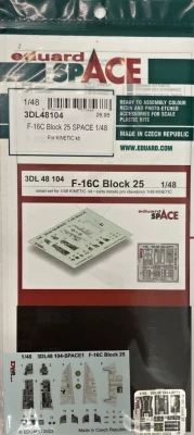 Eduard 3DL48104 F-16C Block 25 SPACE (KIN) 1/48