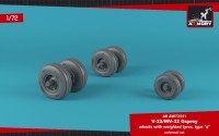 Armory ARAW72341 Bell-Boeing OV-22 Osprey wheels with weighted tires type "A" 1/72