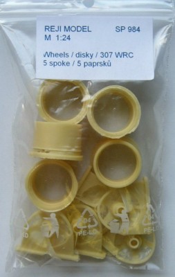 Reji Model 984 Wheels for Peugeot 307 WRC (5 spokes) 1/24