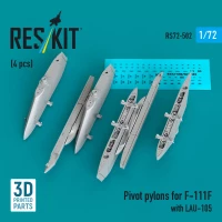 Reskit 72502 Pivot pylons for F-111F w/ LAU-105 (4 pcs.) 1/72