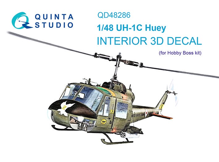 Quinta Studio QD48286 UH-1C (HobbyBoss) 1/48