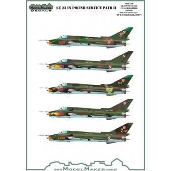 Model Maker Decals D72081 Sukhoi Su-22 in Polish srvice part II 1/72