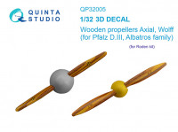 Quinta studio QP32005 Деревянные воздушные винты Axial Wolff (Roden) 1/32