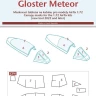 Peewit M72311 Canopy mask Gloster Meteor (AIRFIX) 1/72