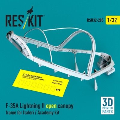 Reskit U32205 F-35A Lightning II open canopy (ITAL/ACAD) 1/32