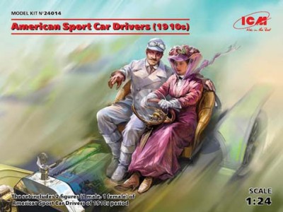 ICM 24014 Американские автоспортсмены (1910-е г.), 75 мм 1/24