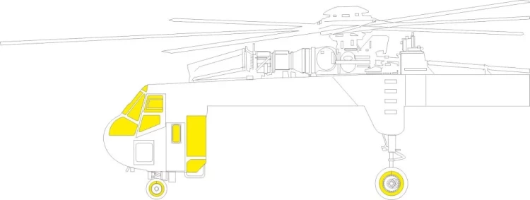 Eduard JX307 Mask CH-54A (ICM) 1/35