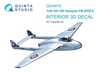 Quinta studio QD48679 DH.100 Vampire FB.5/FB.9 (Trumpeter) 1/48