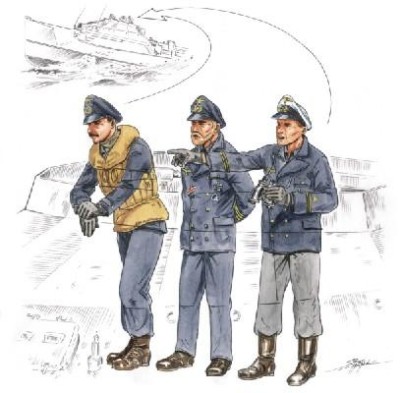 CMK F72158 Flying bridge crew for Schnellboot S-100 (guard with binoculars) (3 fig.) 1/72