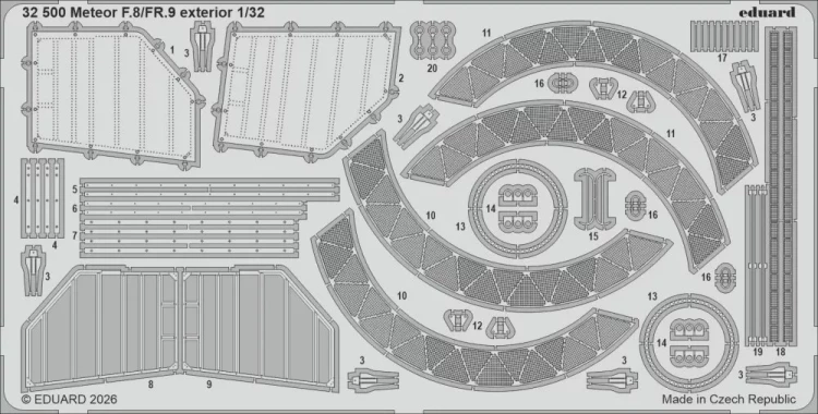 Eduard 32500 Set Meteor F.8/Fr.9 Exterior (Rev) 1/32