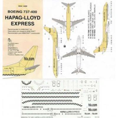 BOA Decals 14409 Boeing 737-400 Hapag-Lloyd (MINICR.) 1/144