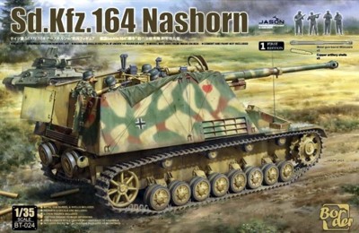 Border Model BT-024 Nashorn Early/Command w/4 figures 1/35