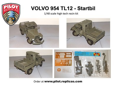 Pilot Replicas 48R011 Volvo 954 TL12, Swedish and Finnish Air force tow jeep 1/48