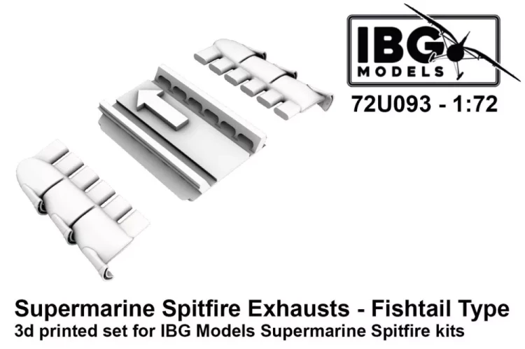 IBG U7293 Supermarine Spitfire Exhausts Fishtail Type 1/72