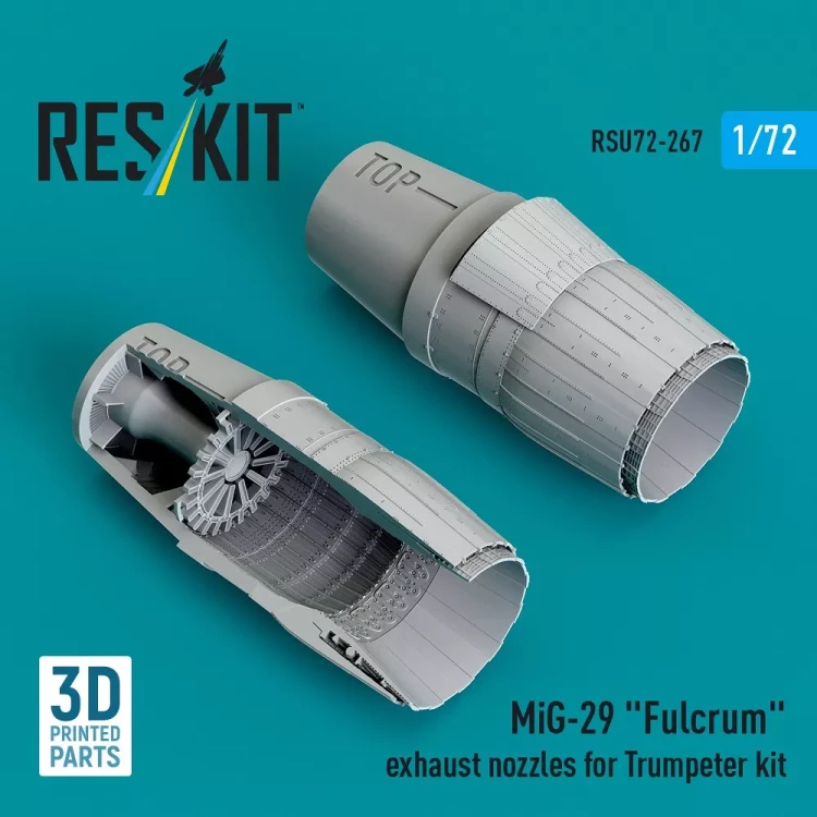 Reskit U72267 MiG-29 'Fulcrum' exh.nozzles (TRUMP) 1/72