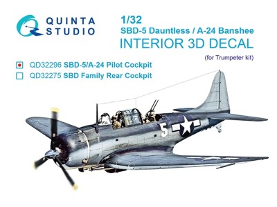 Quinta studio QD32296 пилота SBD-5 Dauntless/A-24B Banshee (Trumpeter) 1/32