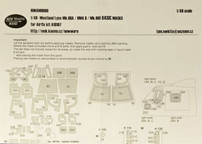 New Ware NWA-M0060 1/48 Westland Lynx Mk.88A/HMA BASIC (AIRFIX)