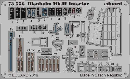 Eduard 73556 Blenheim Mk.IF interior 1/72