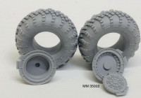 Mazhor Models ММ35002 колёса с покрышкой ВИ-203 с поздней ступицей, МЗКТ-7930 (Trumpeter 01051, 01052, 01057, 01068) 1/35