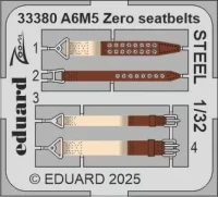 Eduard 33380 SET A6M5 Zero seatbelts STEEL (TAM) 1/32
