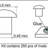 Plus model 459 1/35 Rivets 0,5 mm (250 pcs.)