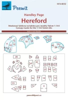 Peewit M144052 Canopy mask Handley Page Hereford (VALOM) 1/144