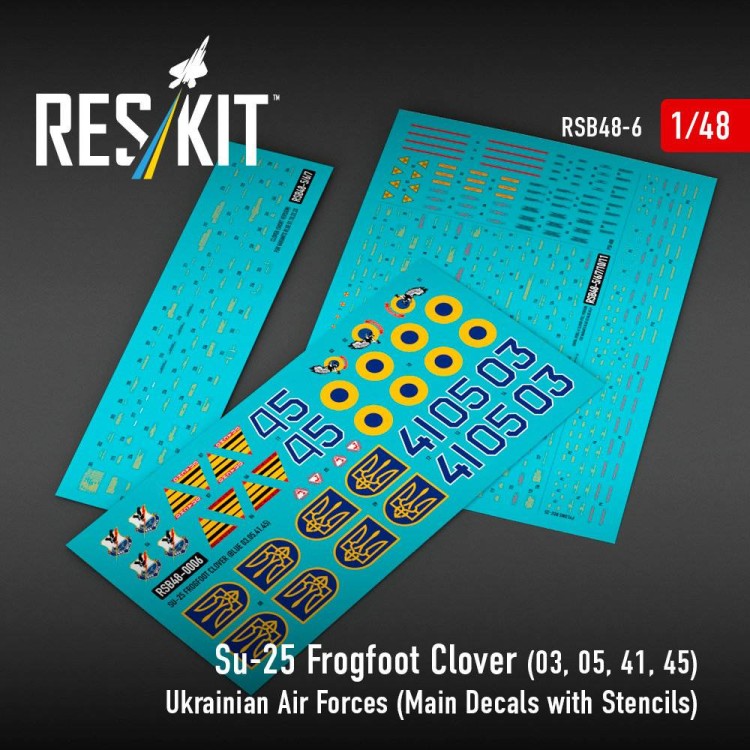 Reskit RSB48006 Su-25 Frogfoot Clover (BLUE 03,05,41,45) 1/48