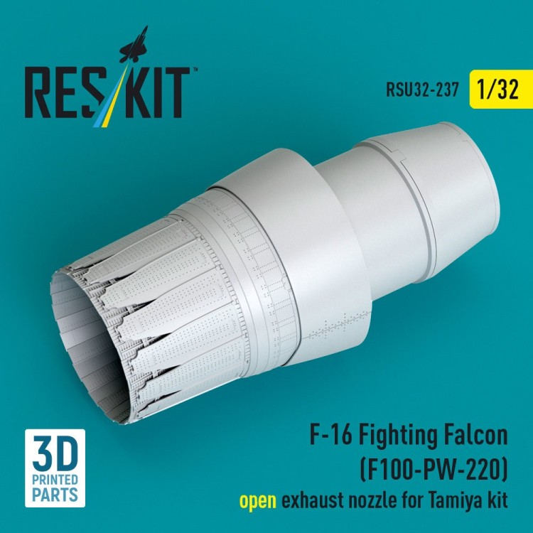 Reskit RSU32-237 F-16 Fight.Falcon (F100-PW-220) exhaust (TAM) 1/32