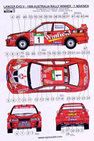 Reji Model DECRJM020 1/24 Lancer EVO 5 Rally Australia 1998 (decals)