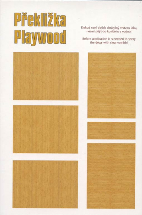 Peewit D74004 1/72 Decal Plywood - birch (dark)