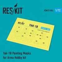 Reskit RSM72-0003 Yak-1B Painting Masks (ARMA H.) 1/72
