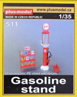 Plus model 511 1/35 Gasoline stand (resin set, PE &amp; decals)