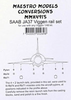 Maestro Models MMCK-4915 1/48 SAAB JA37 Viggen Rail set