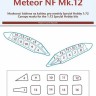 Peewit PW-M72217 1/72 Canopy mask Meteor NF Mk.12 (SP.HOBBY)