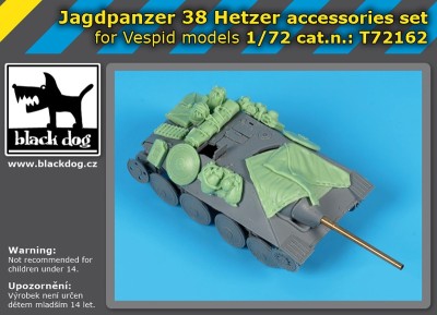 Black Dog T72162 Jagdpanzer 38(t) Hetzer accessories set (designed to be used with Vespid model kits) 1/72