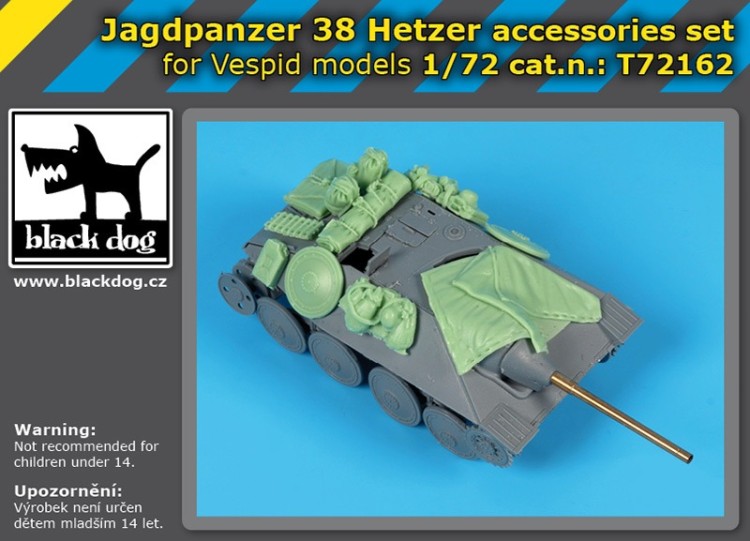 Black Dog T72162 Jagdpanzer 38(t) Hetzer accessories set (designed to be used with Vespid model kits) 1/72