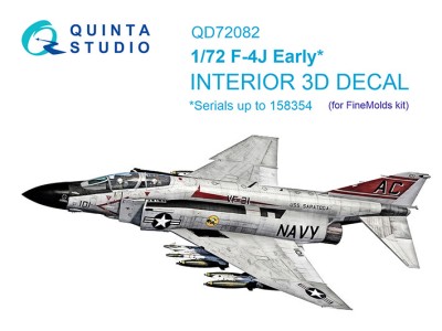 Quinta Studio QD72082 F-4J ранний (FineMolds) 1/72