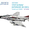 Quinta Studio QD72082 F-4J ранний (FineMolds) 3D Декаль интерьера кабины 1/72