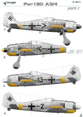 Colibri decals 48013 Fw-190 A3 Jg 51 part I 1/48