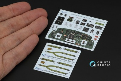 Quinta studio QD32259 B-24D/B-24J Liberator: отсек пилотов (Hobby Boss) 1/32