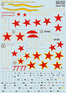 Print Scale 48-172 P-39 Aircobra Aces WWII - part 1 (wet decals) 1/48