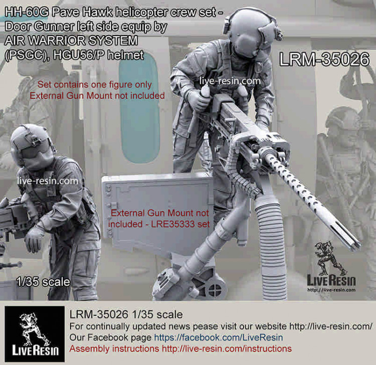 LiveResin LRM35026 HH-60G Pave Hawk helicopter crew set