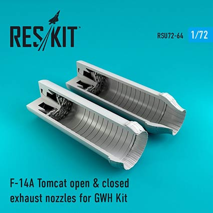 Reskit RSU72-0064 F-14A Tomcat open&closed exh.nozzles (G.W.H.) 1/72