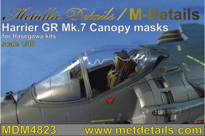Metallic Details MDM4823 BAe Harrier GR7 Canopy masks 1/48
