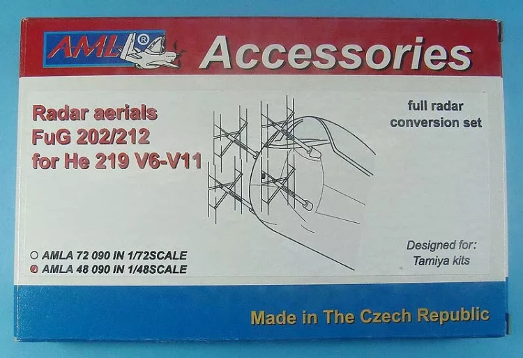 AML AMLA48090 Radar aerials FuG 202/212 for He 219 V6-V11 1/48