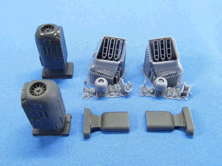 Metallic Details MDR48182 Boeing/Hughes AH-64 E Apache engines (designed to be used with Hasegawa kits) 1/48