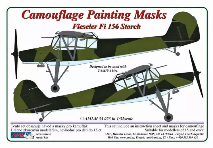 AML AMLM33023 Camouflage masks Fieseler Fi 156 Storch 1/32