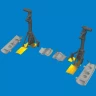 Eduard 6481142 BRASSIN P-40N undercarriage legs PRINT (EDU) 1/48