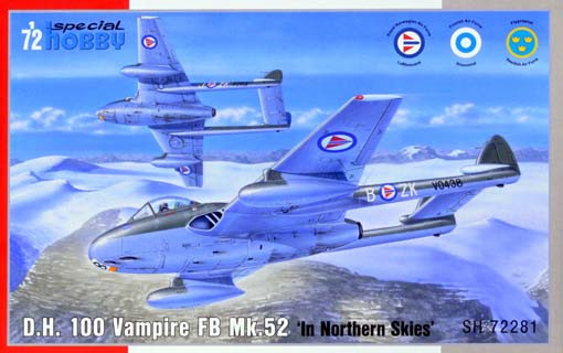 Special hobby SH72281 1/72 DH.100 Vampire FB Mk.52 'In Northern Skies'